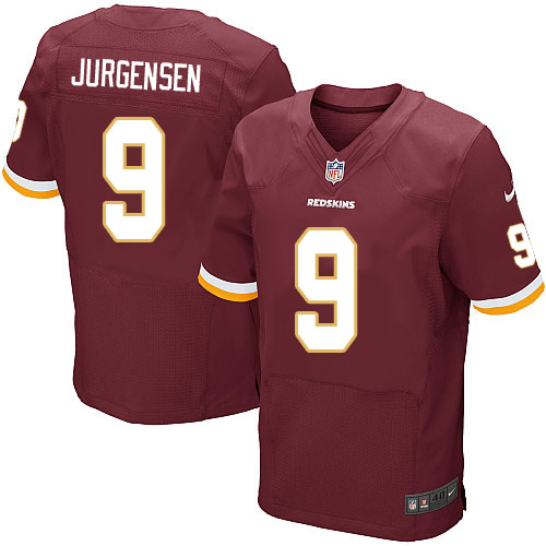 Men's Elite Sonny Jurgensen Nike Jersey Burgundy Red Home - #9 NFL Washington Redskins